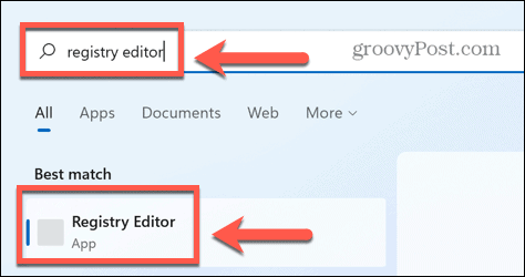 windows open registry editor