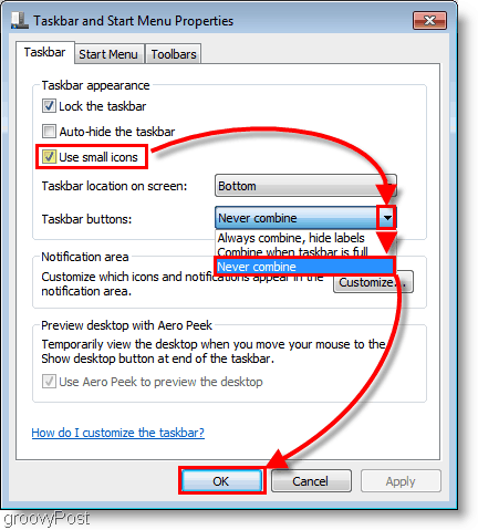 Windows 7 prilagodi traku zadataka