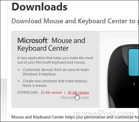 preuzmi Microsoftov centar za miš i tipkovnicu