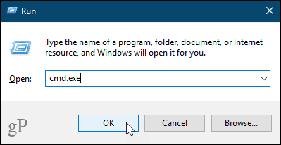 Otvorite prozor naredbenog retka u sustavu Windows 10