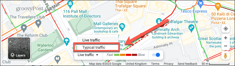google maps tipičan promet