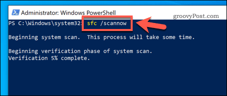 Korištenje alata SFC u sustavu Windows 10
