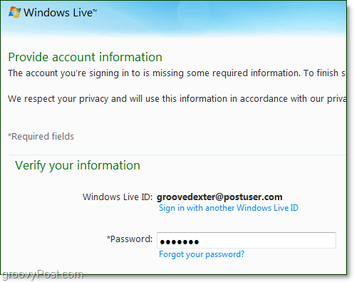 promijenite lozinku za Windows domenu uživo