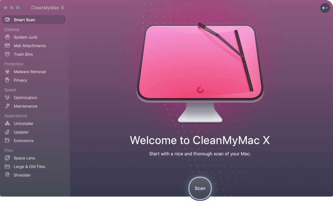 Prednja strana CleanMyMac X