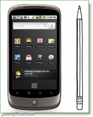 Google Nexus One visok je i gust kao olovka