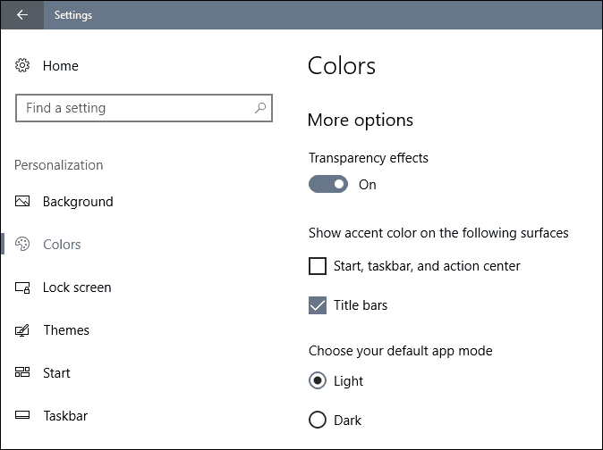 prilagođeni Windows 10 tvorci ažuriraju boje