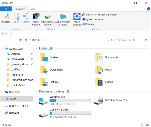 Neka Windows 10 File Explorer bude otvoren za ovo računalo umjesto brzog pristupa