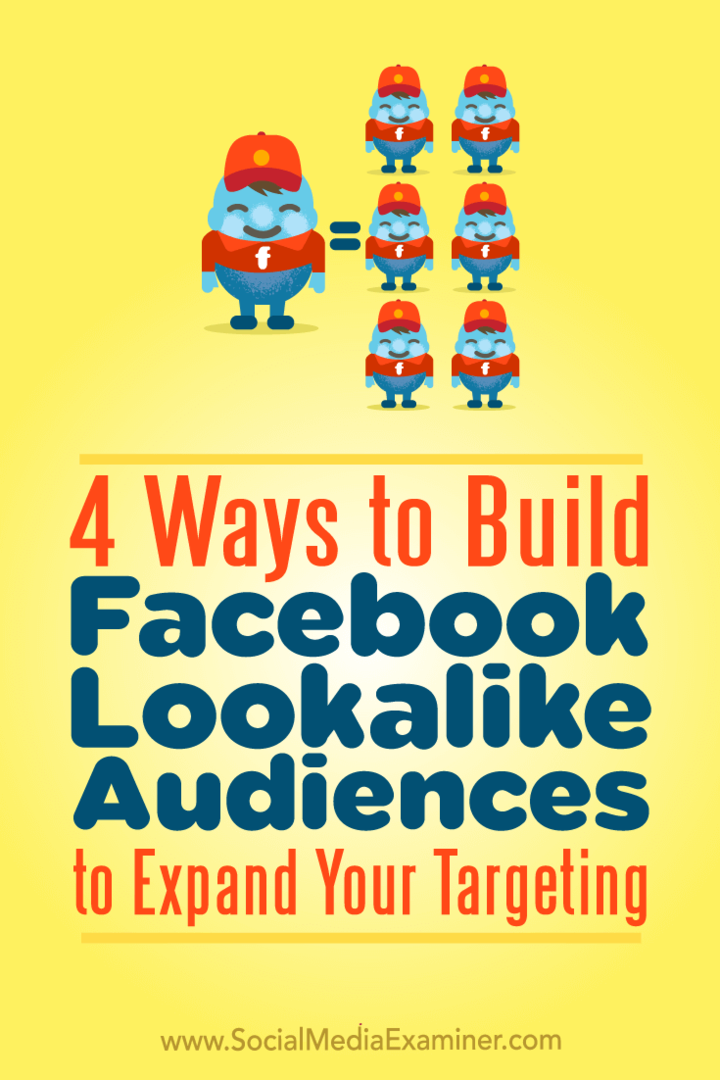4 načina za izgradnju Facebook slične publike koja će proširiti vaše ciljanje: Ispitivač društvenih medija
