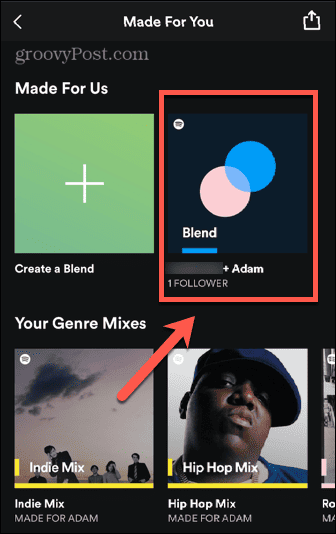 spotify blend rezultat