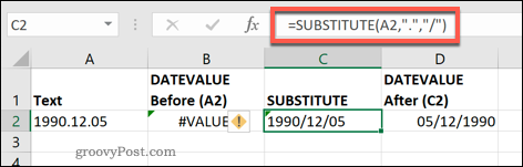 SUBSTITUTE funkcija u Excelu