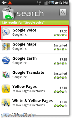 Google Voice za mobilne uređaje Android Market