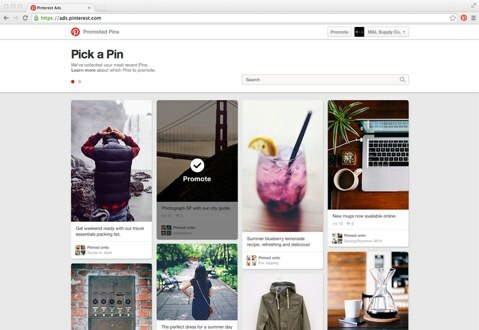 Pinterest omogućuje vam odabir slike i ključnih riječi za vaše kampanje Promoted Pins. 