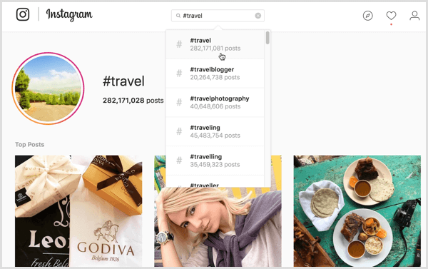 Za određena pretraživanja Instagram hashtaga, različiti korisnici mogu vidjeti različite rezultate sadržaja.