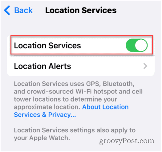 Usluge lokacije iPhonea