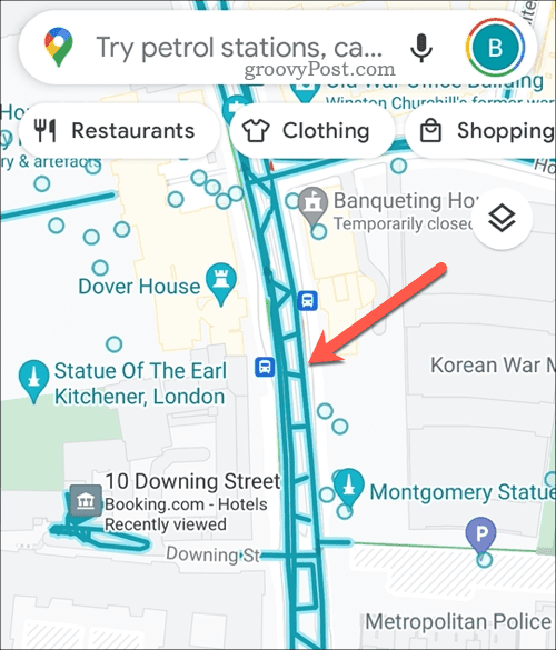 Odaberite stazu prikaza ulice Google Maps