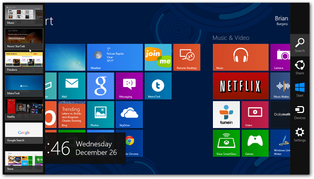 Onemogućite Windows 8 Hot Corners s prikazivanjem Charms Bar i Switcher