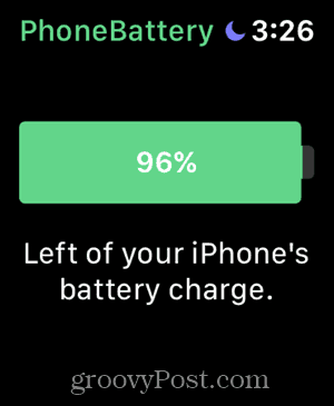 Otvorena je aplikacija PhoneBattery na Apple Watchu