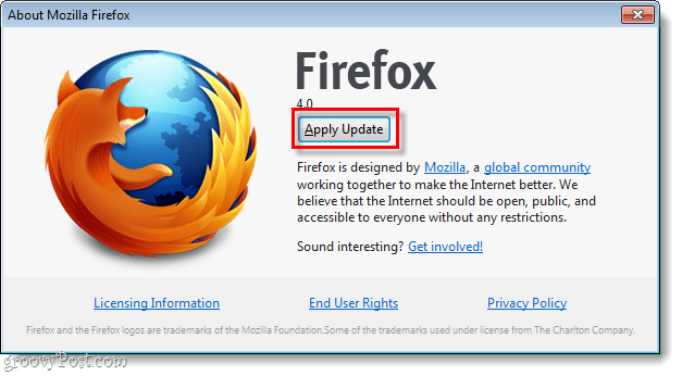 Firefox 4 primijeni ažuriranje