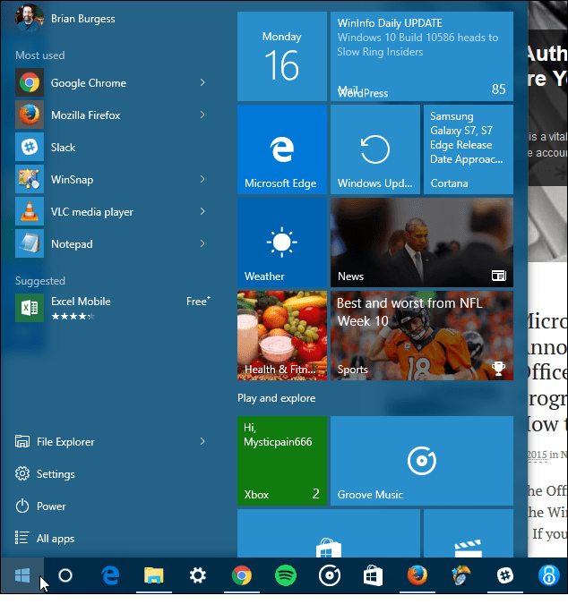 Savjet za Windows 10: Prikažite četvrti stupac pločica u početku