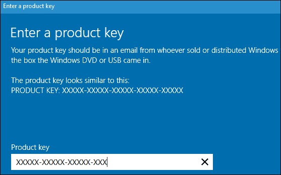 Promijenite ključ proizvoda sustava Windows 10