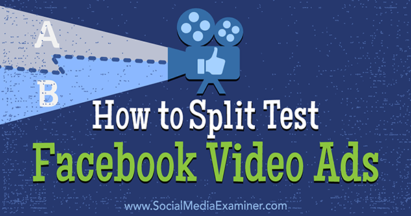 Kako podijeliti test Facebook video oglasa Megan O'Neill na ispitivaču društvenih mreža.