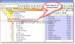 TreeSize Slika Prikazivanje izvještaja o korištenju tvrdog diska