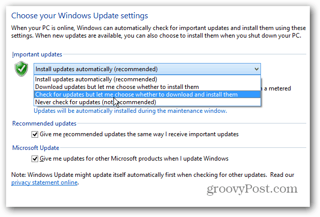Neka Windows 8 prikaže obavijest na radnoj površini za ažuriranja