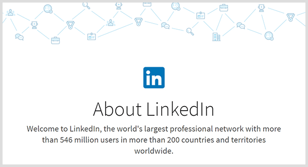 Statistika LinkedIna napominje da platforma ima milijune članova i globalni doseg.