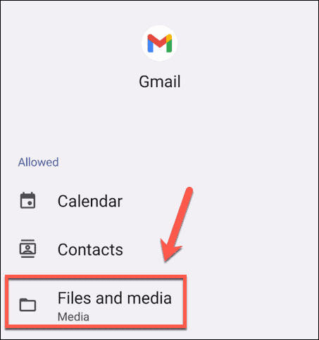 android gmail datoteke i postavke medija