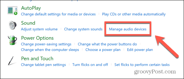 Windows upravlja audio uređajima