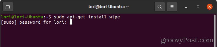 Instalirajte wipe u Linux