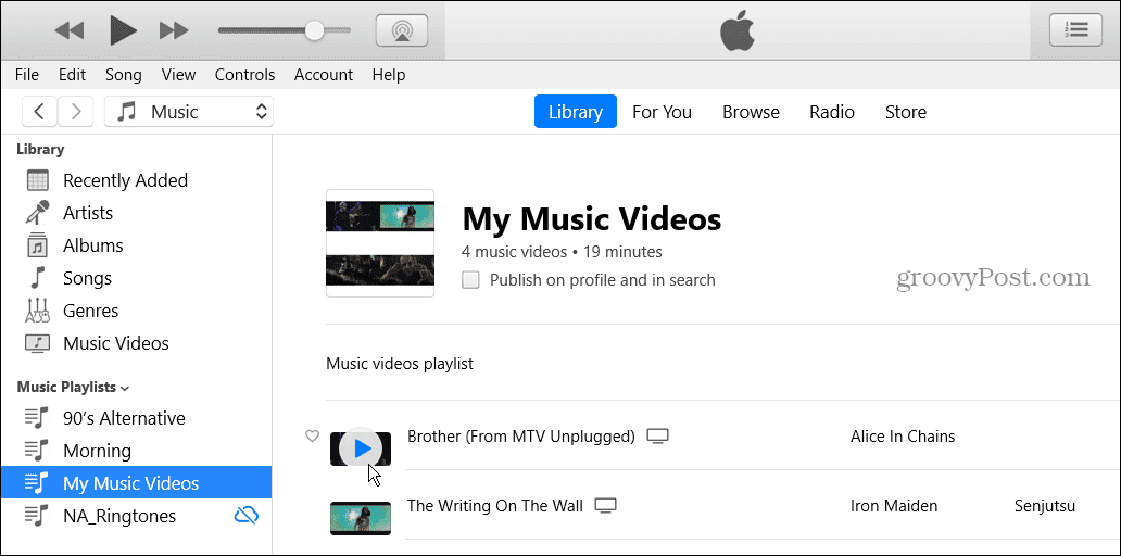 Kako stvoriti popise za reprodukciju videozapisa na Apple Musicu