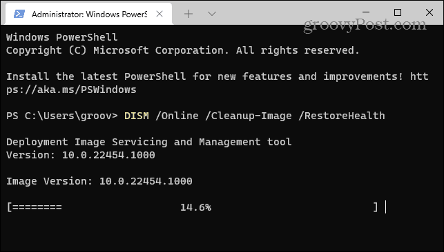 DISM skenirajte Windows 11
