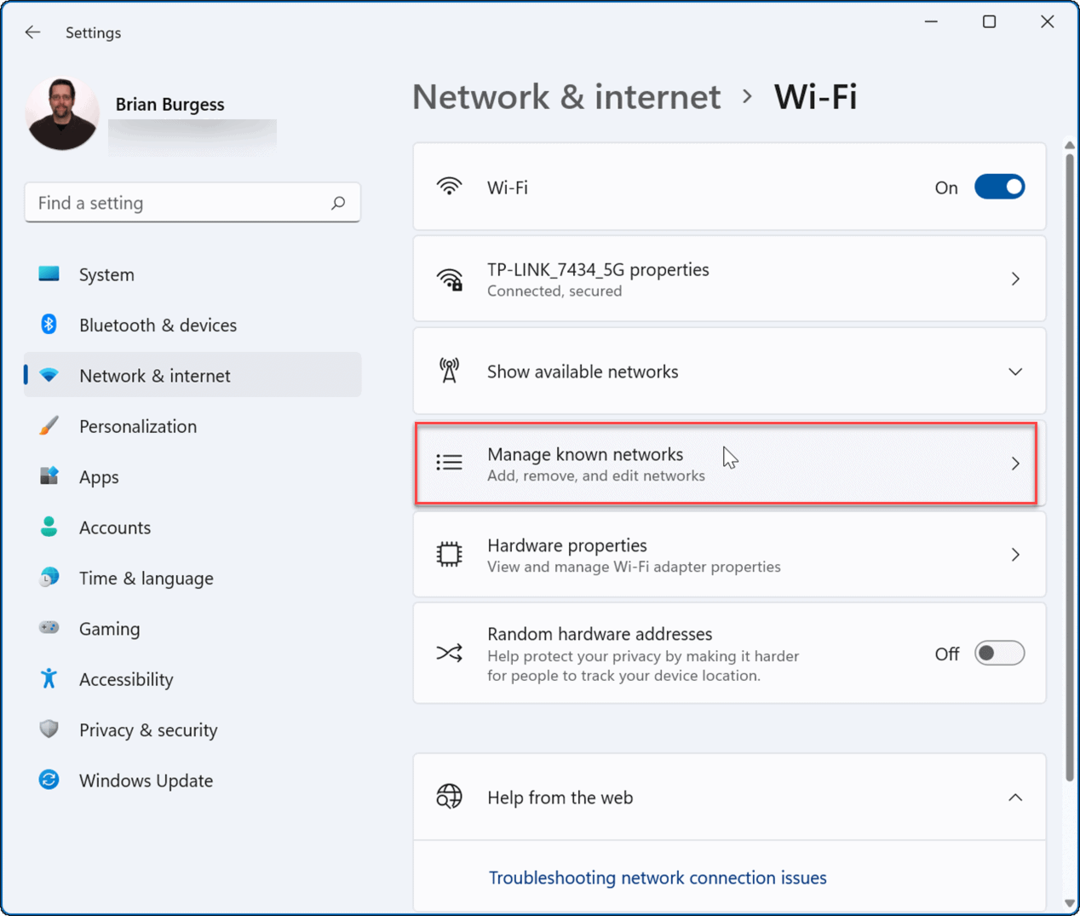 Zaboravite Wi-Fi mrežu u sustavu Windows 11