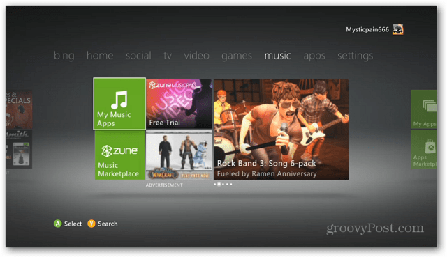 Nadzorna ploča Xbox 360