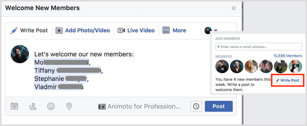 Facebook grupa prima nove članove