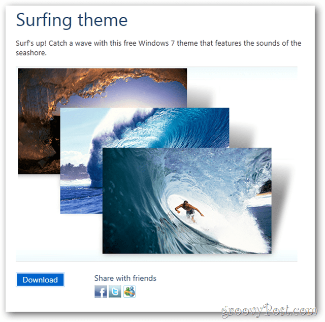 Windows 7 tema za surfanje
