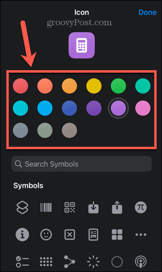 boja ikone prečaca za iphone