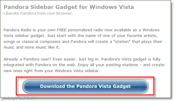 preuzmite pandora gadget Windows 7