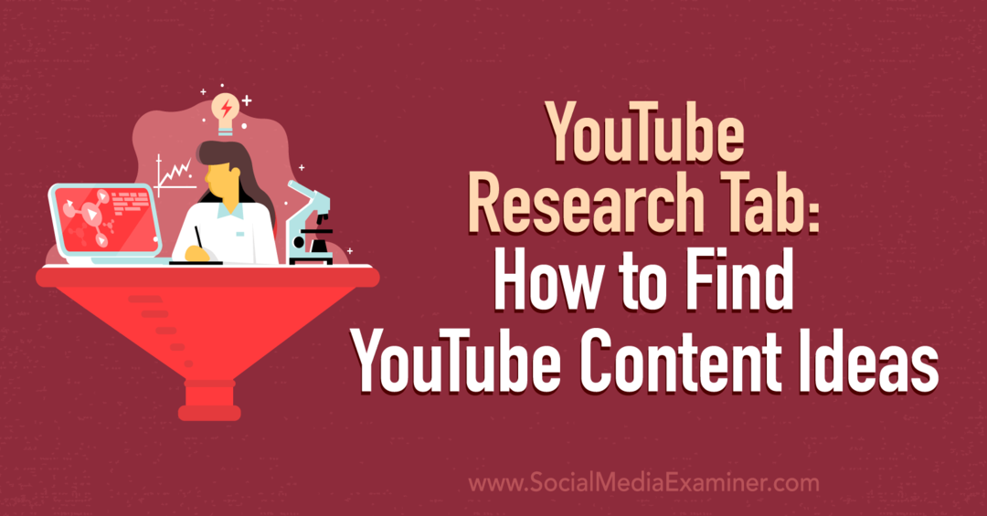 Kartica Istraživanje YouTubea: Kako pronaći ideje za YouTube sadržaj pomoću Social Media Examinera