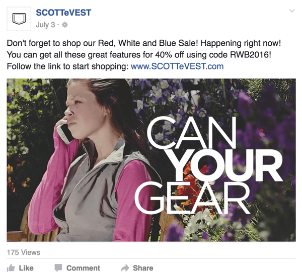 scottevest facebook video oglas