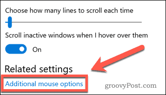 Veza dodatnih mogućnosti miša za Windows