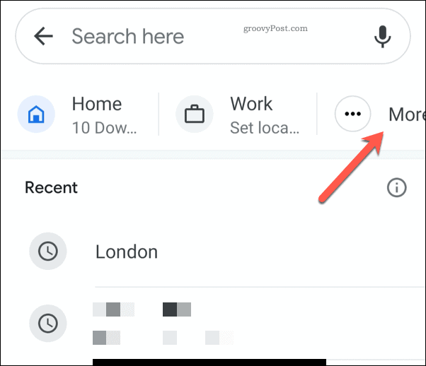 Ikona više adresa za Google Maps za mobilne uređaje