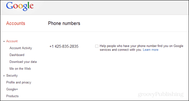 Isključite svoj telefonski broj koji je povezan s Google pretraživanjem