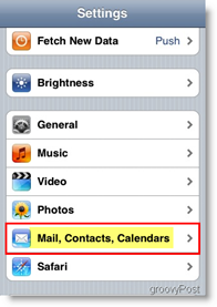 Apple iPhone otvori poštu, kontakte i kalendare