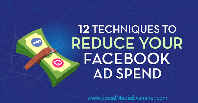 12 tehnika za smanjenje troškova oglašavanja na Facebooku, Luke Smith, na Social Media Examiner.