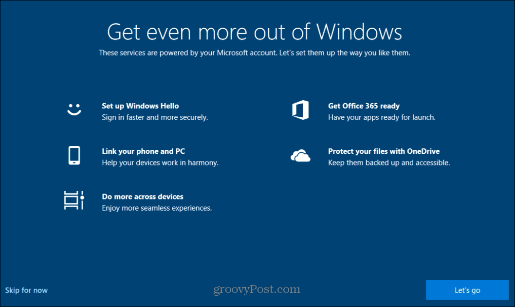 Onemogućite početni zaslon "Izvucite još više iz sustava Windows" u sustavu Windows 10