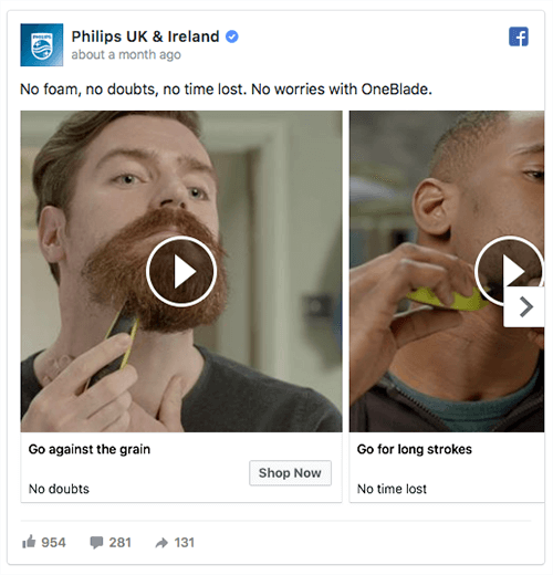 U oglasu za video vrtuljke Philips predstavlja nekoliko slučajeva upotrebe svog proizvoda.