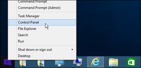 Upravljačka ploča Windows 8