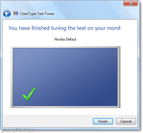 završetak pametne kalibracije tunera u sustavu Windows 7 